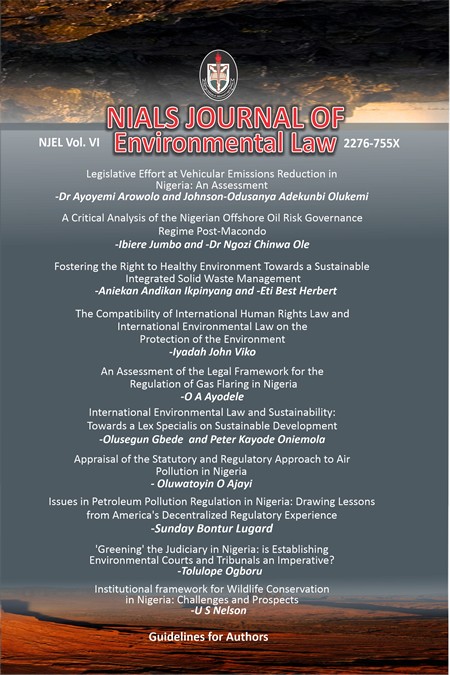 NIALS Journal of Environmental  Law Vol 6